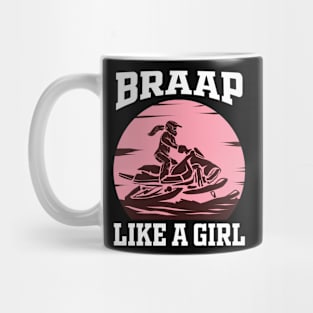 Snowmobile Girl Snowmobiling Mug